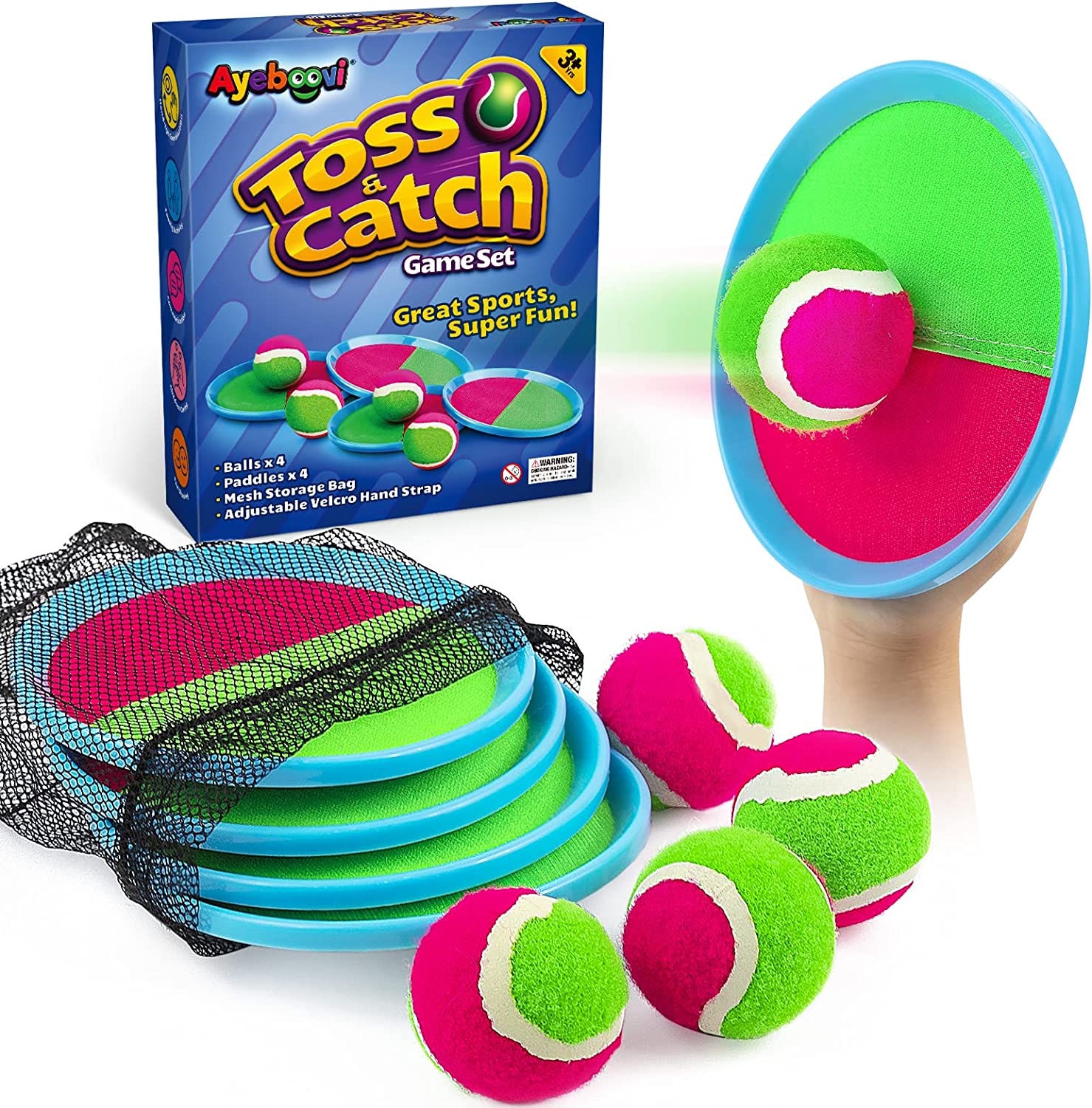 Ayeboovi1.jpg Ayeboovi Toss and Catch Ball Set Beach Toys Outdoor Games for Kids - Image 1