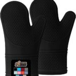 The Original Gorilla Grip Heat and Slip Resistant Silicone Oven Mitts Set