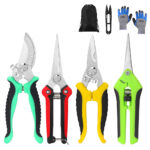 5 pack Garden Pruning Shears Stainless Steel Blades