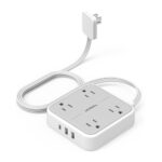 Ultra Thin Flat Extension Cord, TESSAN Flat Plug Power Strip