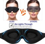 MZOO Sleep Eye Mask for Men Women, 3D Contoured Mask - Image 2