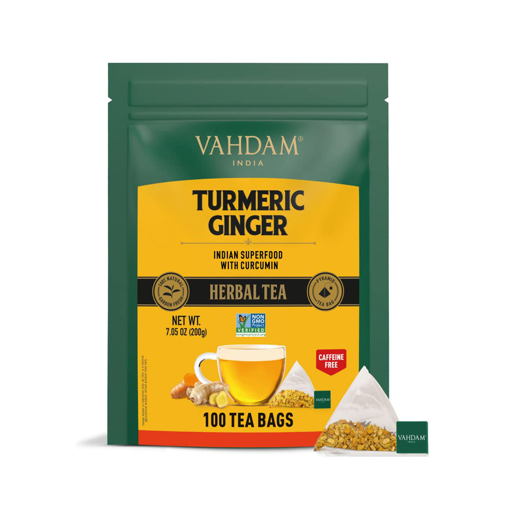 tum1.jpg VAHDAM Turmeric Ginger Herbal Tea Bags (100 Count) - Image 1